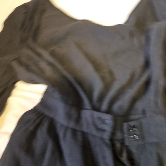 Airspace long sleeve open button up back midi peasantcore dark academia dress - Picture 14 of 14